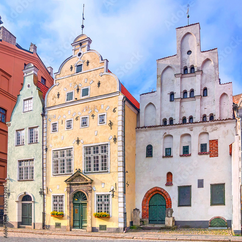 Riga, Latvia. Three Brothers Houses in Riga. First mentioned around 1490