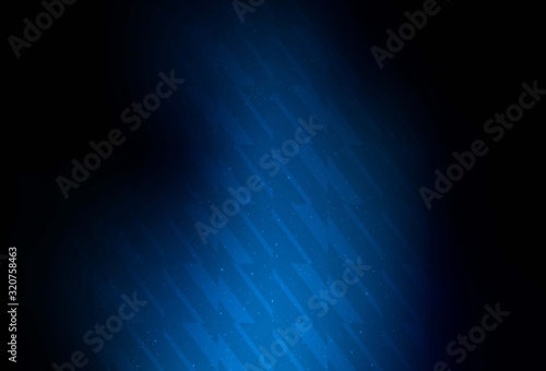 Dark BLUE vector template with repeated sticks. Colorful shining illustration with lines on abstract template. Best design for your ad, poster, banner.