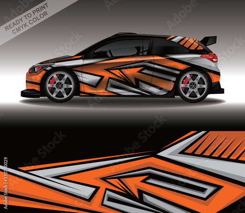 Car wrap decal design vector  custom livery race rally car vehicle sticker and tinting.