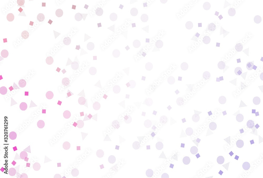 Light Purple, Pink vector layout with circles, lines, rectangles.