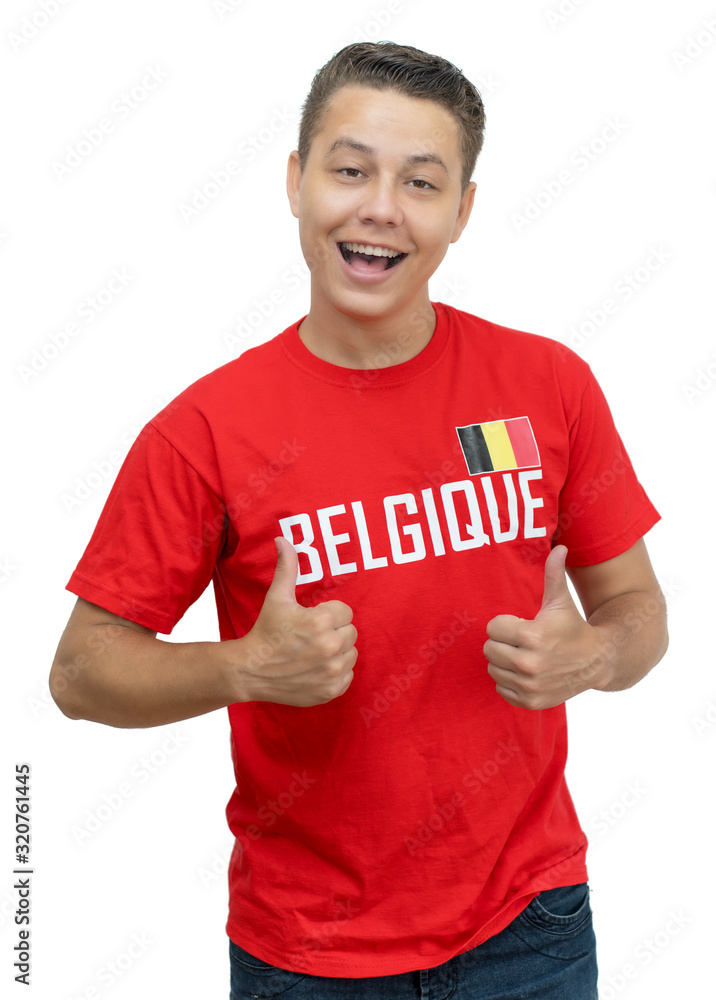Happy football fan from Belgium Happy football fan from Belgium