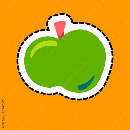 Apple flat vector illustration