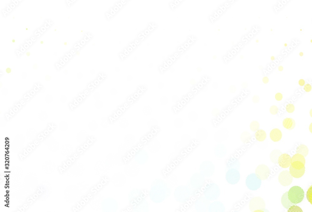 Light Blue, Yellow vector background with spots.