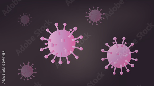 Virus background vector design. Microbiological wallpaper. Coronavirus vector 