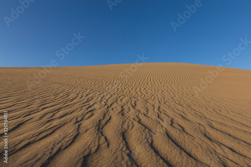 wind patterns in sand desert Bafgh in Yazd, Iran