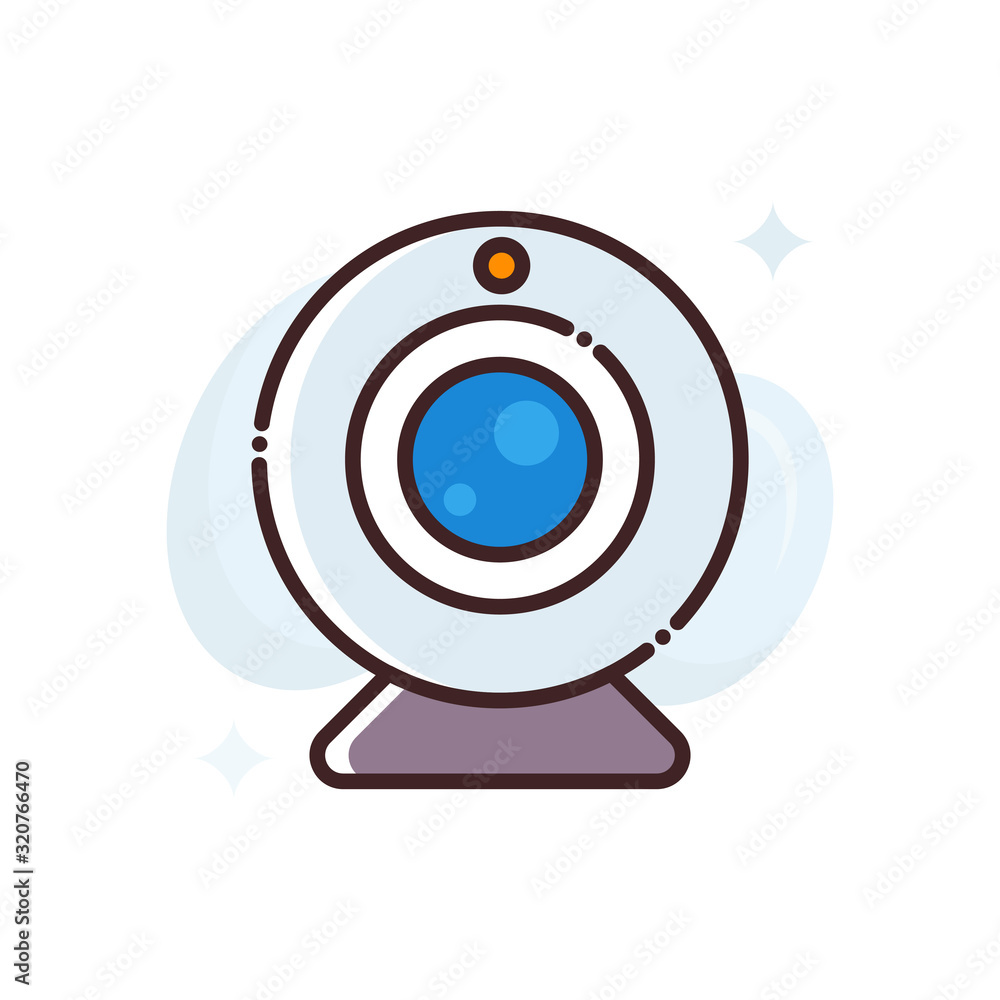 Webcam Vector Icon Style Illustration. Advertising and Media symbol EPS 10 Webcam Vector Icon Style Illustration. Advertising and Media symbol EPS 10