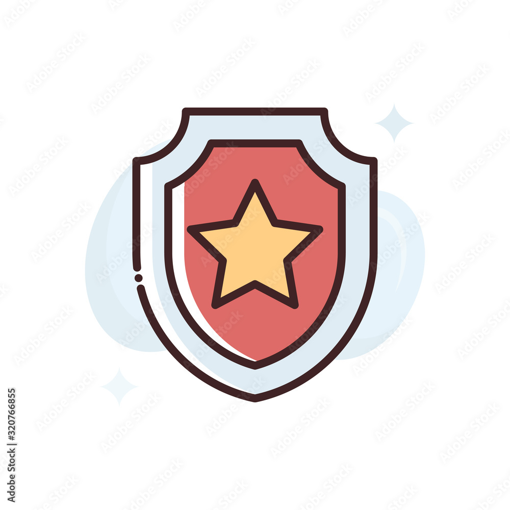 Shield Vector Icon Style Illustration. Advertising and Media symbol EPS 10 Shield Vector Icon Style Illustration. Advertising and Media symbol EPS 10