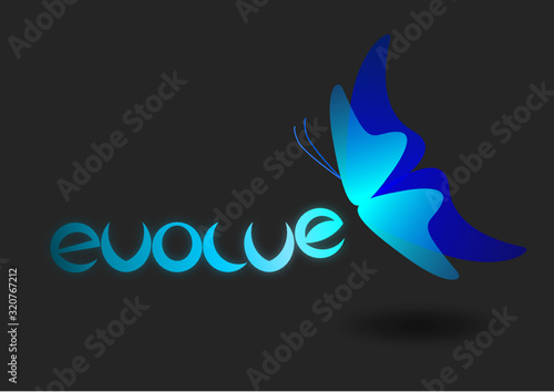 Black Evolve Butterfly Logo