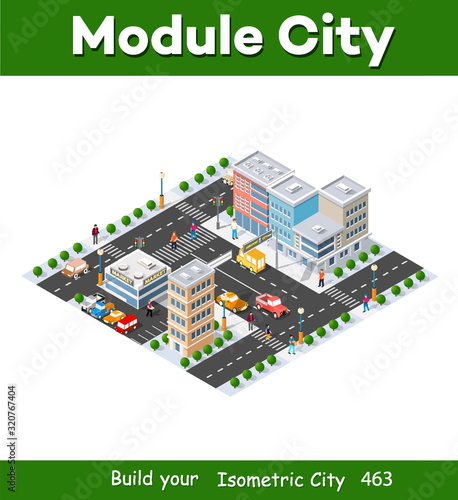Megapolis 3d isometric three-dimensional view