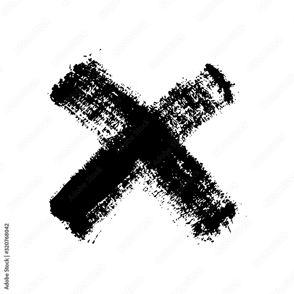 Hand Drawn Brush Cross Symbol Black Sketch Cross Symbol Transparent imagem  vetorial de DniproDD© 665727794