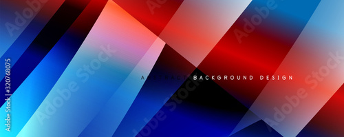 Wave liquid style lines with shadows and light on gradient background