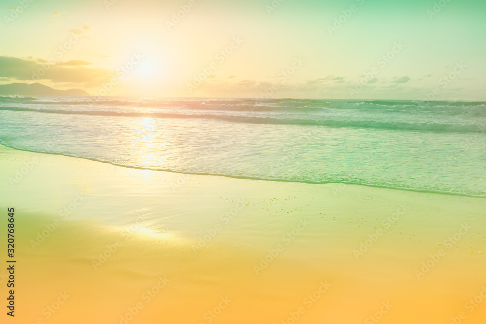 summer background of beach with vintage effect