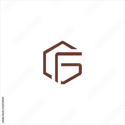 Initial letter gf or fg logo design template
