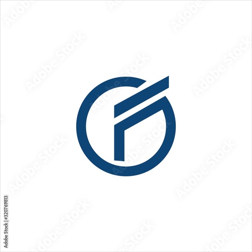 Initial letter gf or fg logo design template