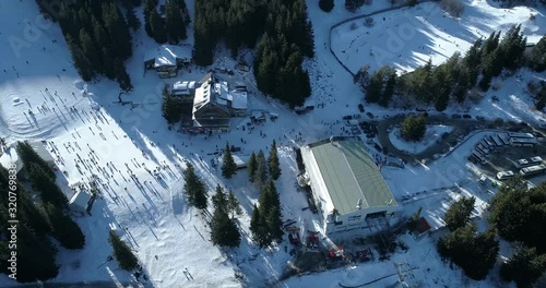 aerial view of snowboard lift