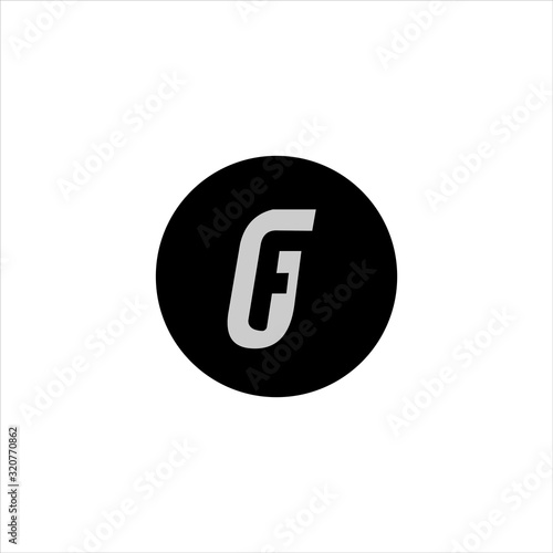 initial letter gf or fg logo vector design