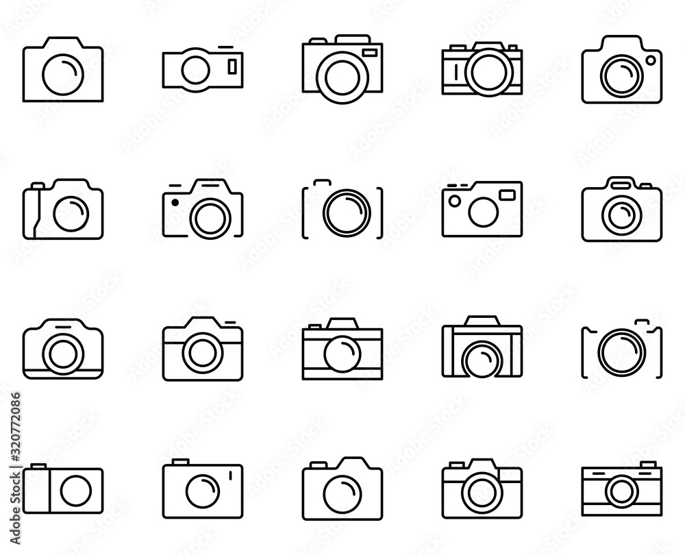 Camera icon set Camera icon set