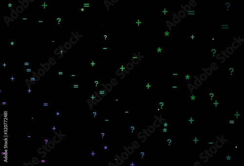 Dark Pink, Green vector layout with algebra elements.