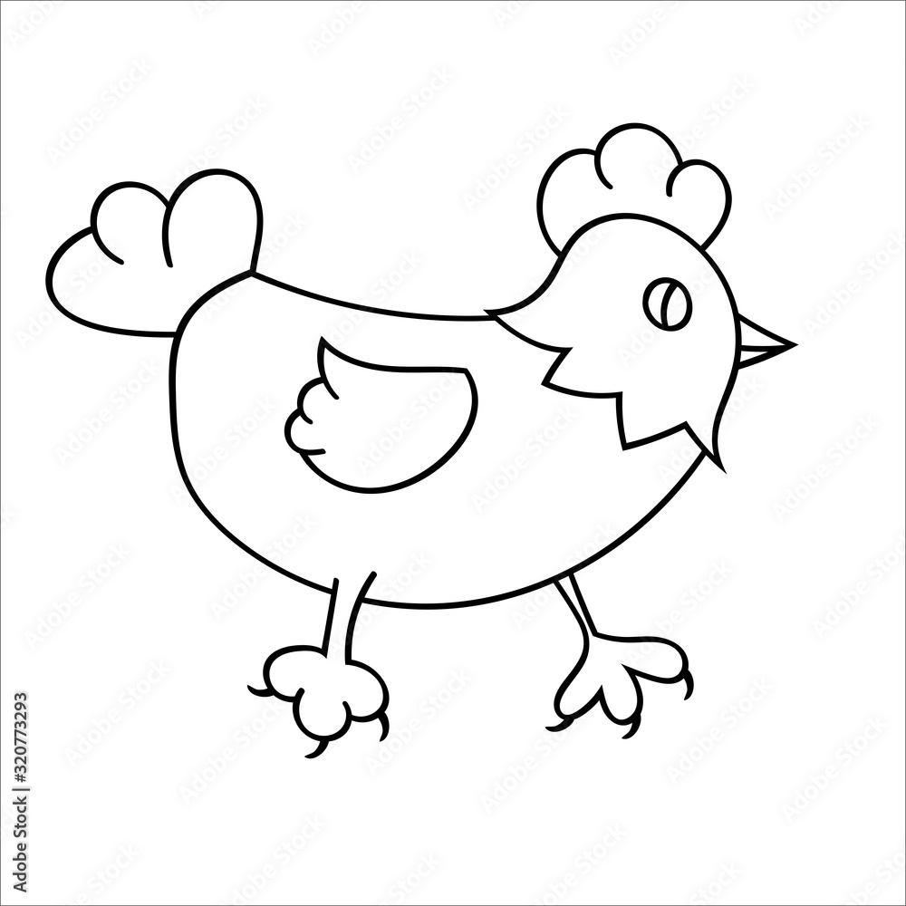 Cute little Easter Cockerel. Vector illustration in Doodle style. Isolated object on white background. Design element for children books-paints, textiles, posters, school project, printing, banner Cute little Easter Cockerel. Vector illustration in Doodle style. Isolated object on white background. Design element for children books-paints, textiles, posters, school project, printing, banner