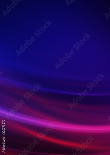 Dark blue abstract background with ultraviolet neon glow  blurry light lines  waves