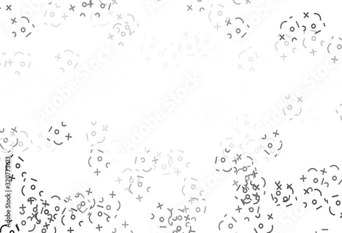 Light Gray vector background with arithmetic signs.