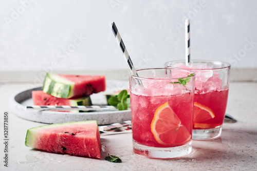 Summer watermelon cocktail Agua fresca.