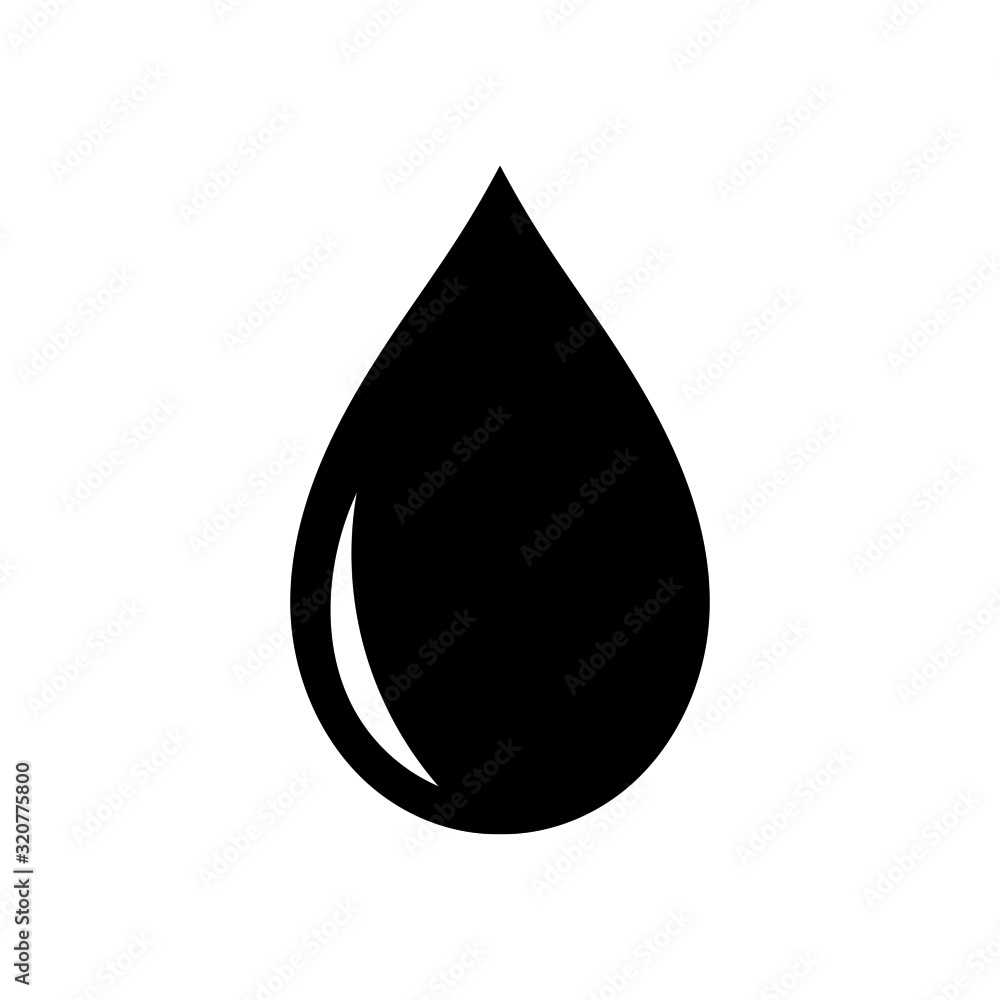water drop icon isolated on white background. water drop icon isolated on white background.