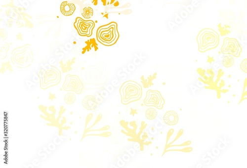 Light Green, Yellow vector template with chaotic shapes.