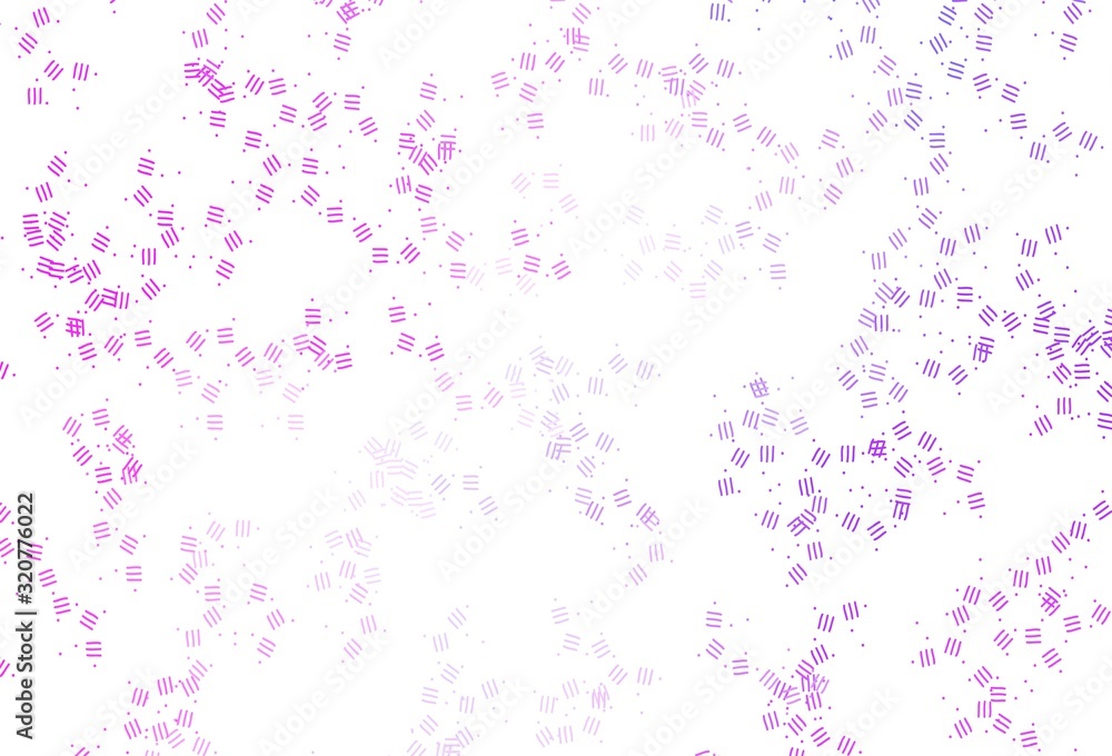 Light Purple, Pink vector background with straight lines, dots.