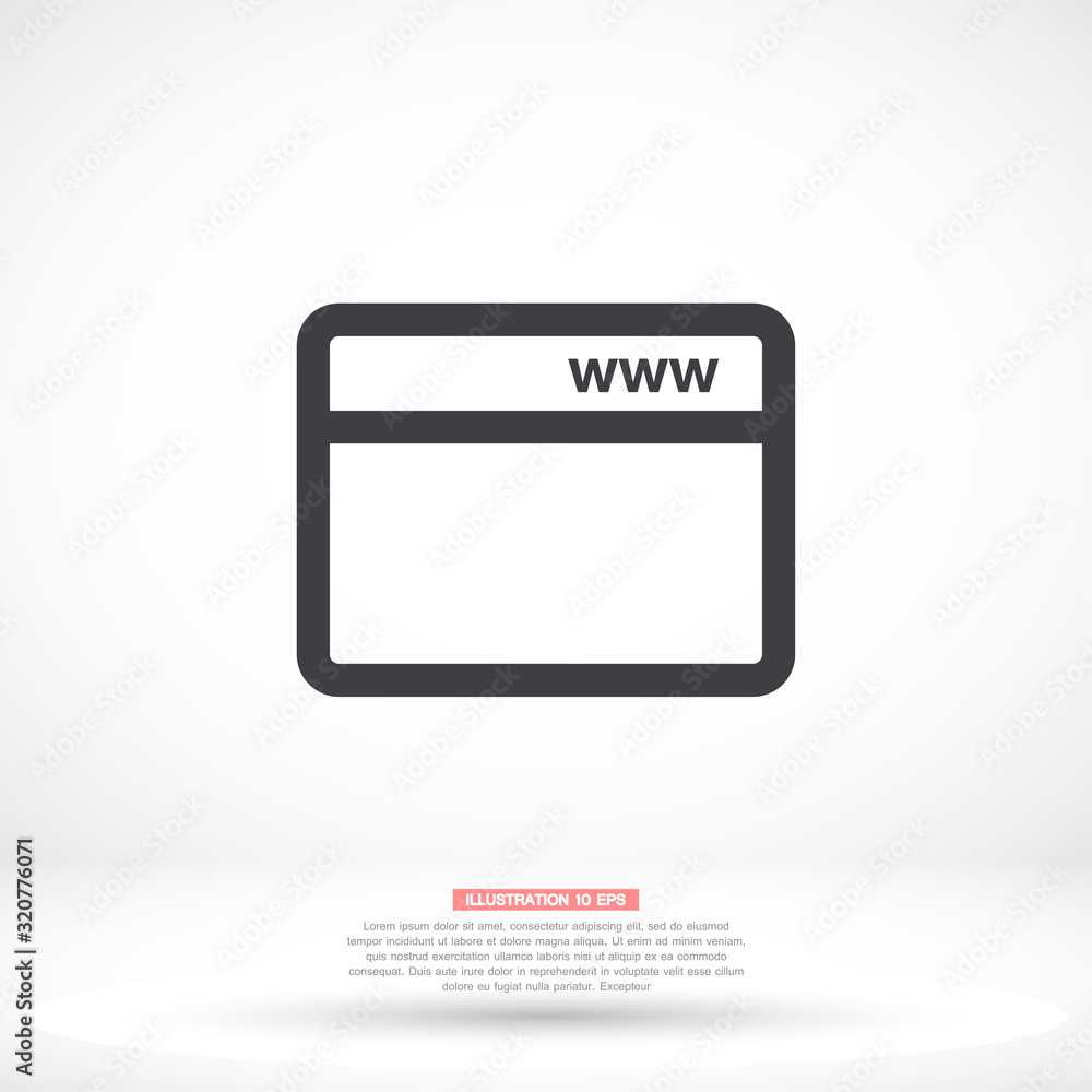 Webpage vector icon , lorem ipsum Flat design Webpage vector icon , lorem ipsum Flat design
