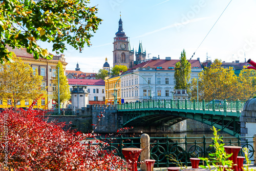 Принти на полотні Bridge in Hradec Kralove, Czech Republic
