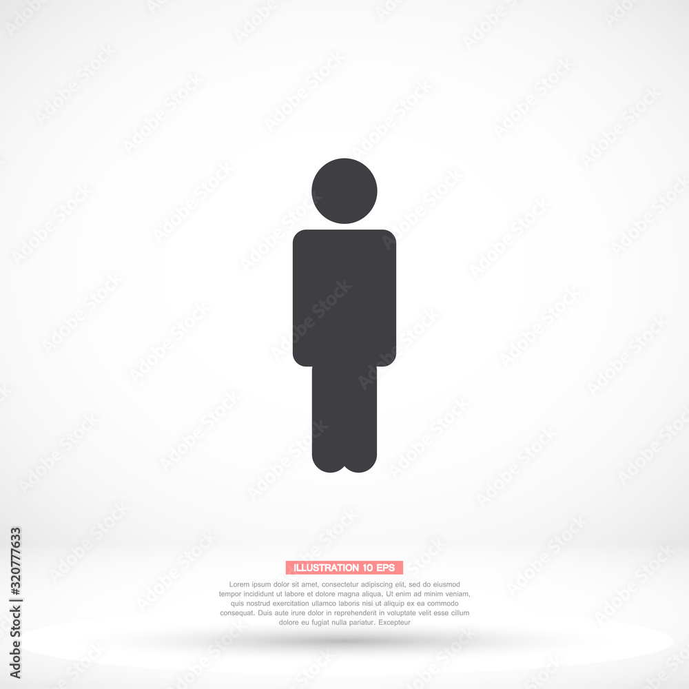 Human vector icon , lorem ipsum Flat design Human vector icon , lorem ipsum Flat design
