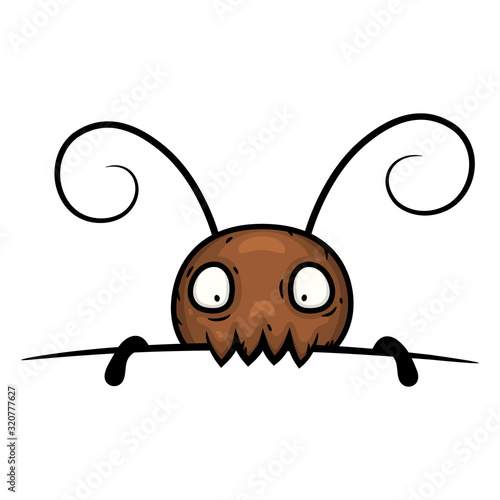 Termite or ant isolated on white background.