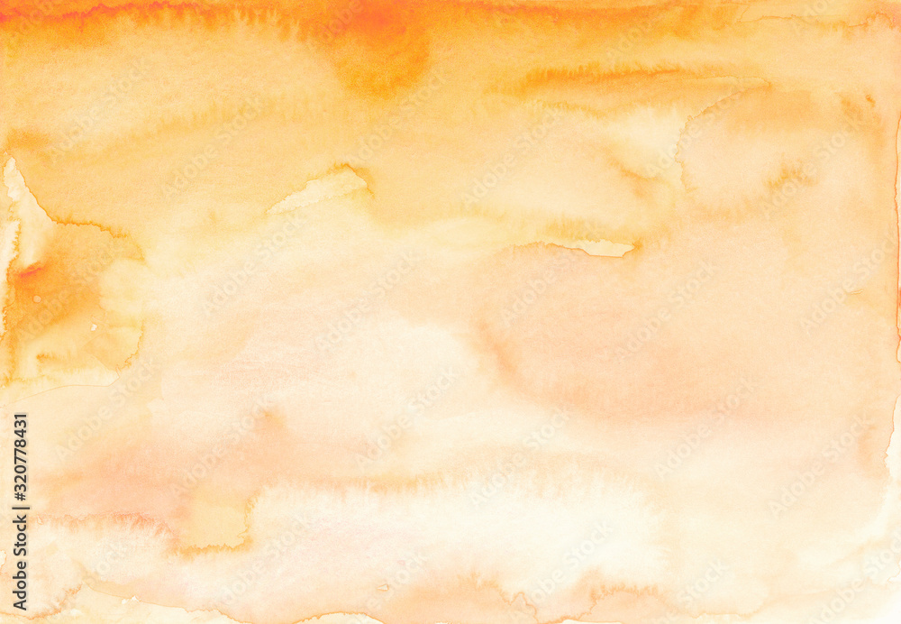 Orange watercolor background Gradient texture Bright yellow Ombre ...