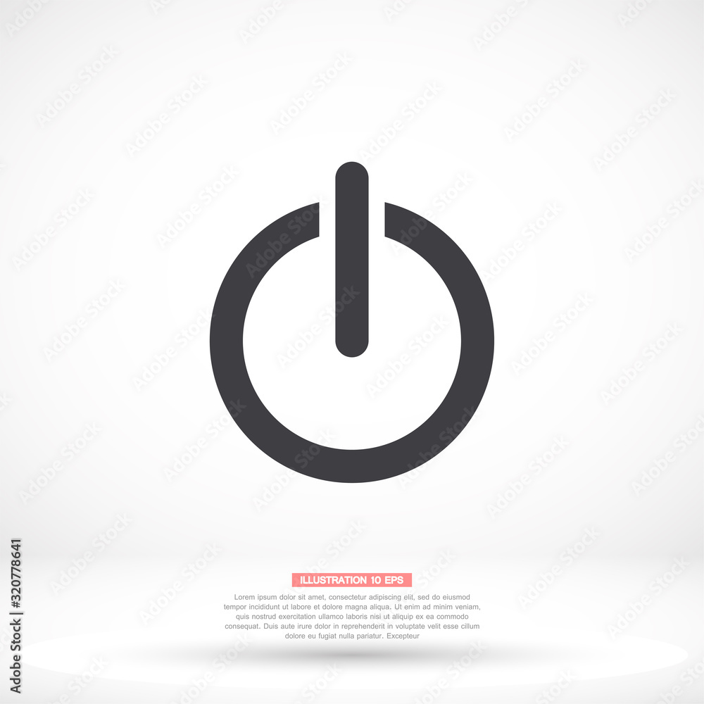 On off vector icon , lorem ipsum Flat design On off vector icon , lorem ipsum Flat design