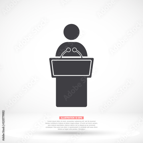 Settings vector icon , lorem ipsum Flat design
