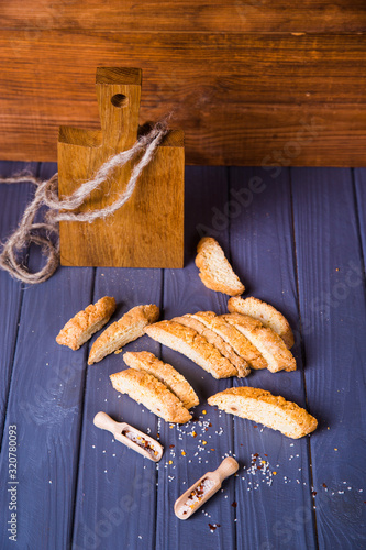 Crispy salted bread photo