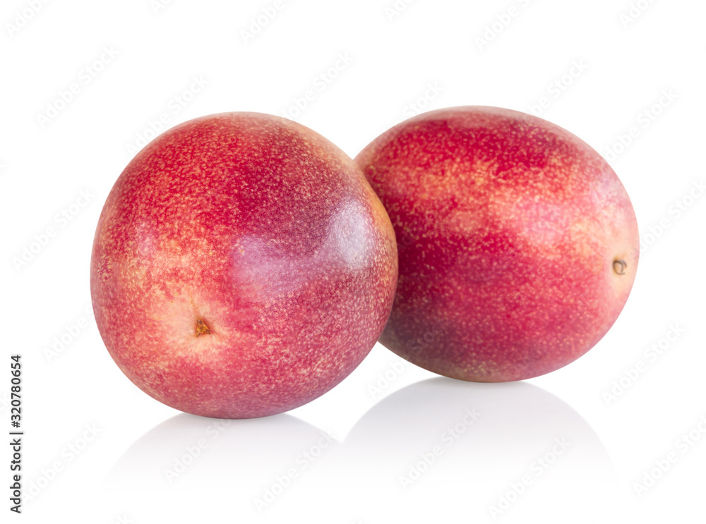 Fresh passion fruit isolated on white background, food healthy concept Fresh passion fruit isolated on white background, food healthy concept