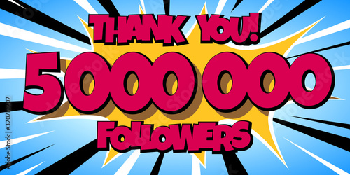 Thank You 5000000 followers Comics Banner
