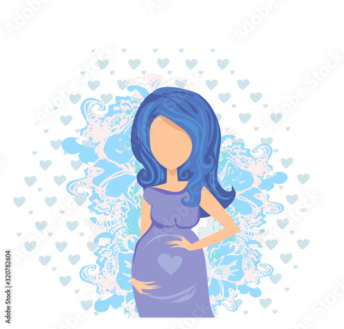 It's A boy! - pregnant woman card