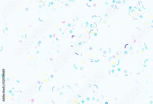Light Multicolor vector layout with algebra elements.