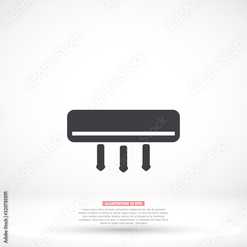 Conditioning vector icon , lorem ipsum Flat design