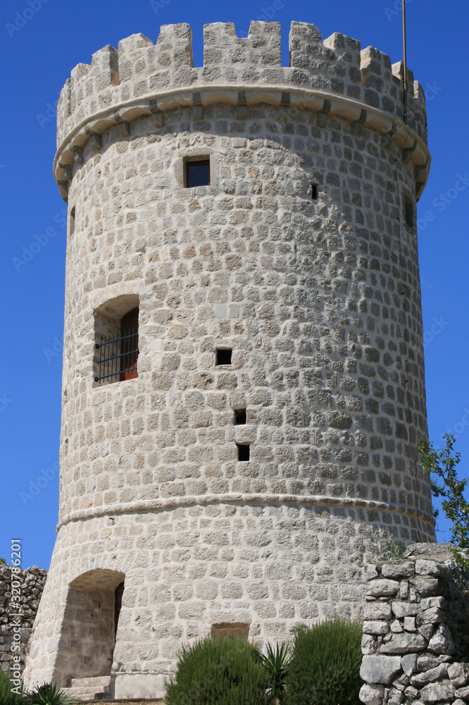 the famous old tower of Cres, Croatia