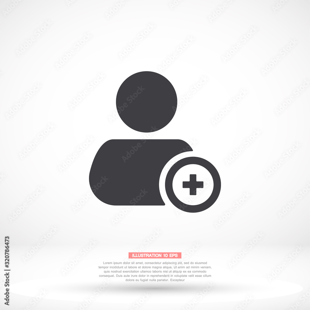 People tick vector icon , lorem ipsum Flat design People tick vector icon , lorem ipsum Flat design