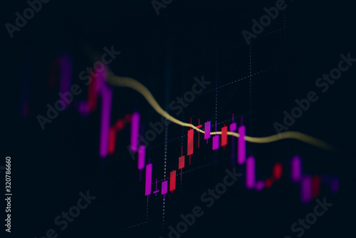 Stock crash market exchange loss trading graph analysis investment indicator business graph charts of financial digital background down stock crisis red price in down trend chart fall