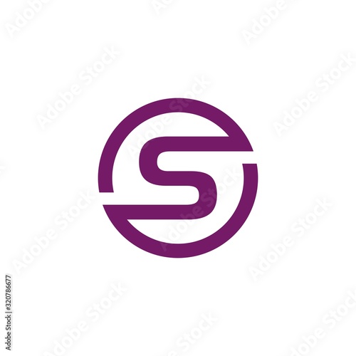 S letter logo vector icon template