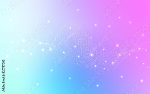 Light Pink, Blue vector texture with disks. Modern abstract illustration with colorful water drops. Pattern can be used as texture of water, rain drops.