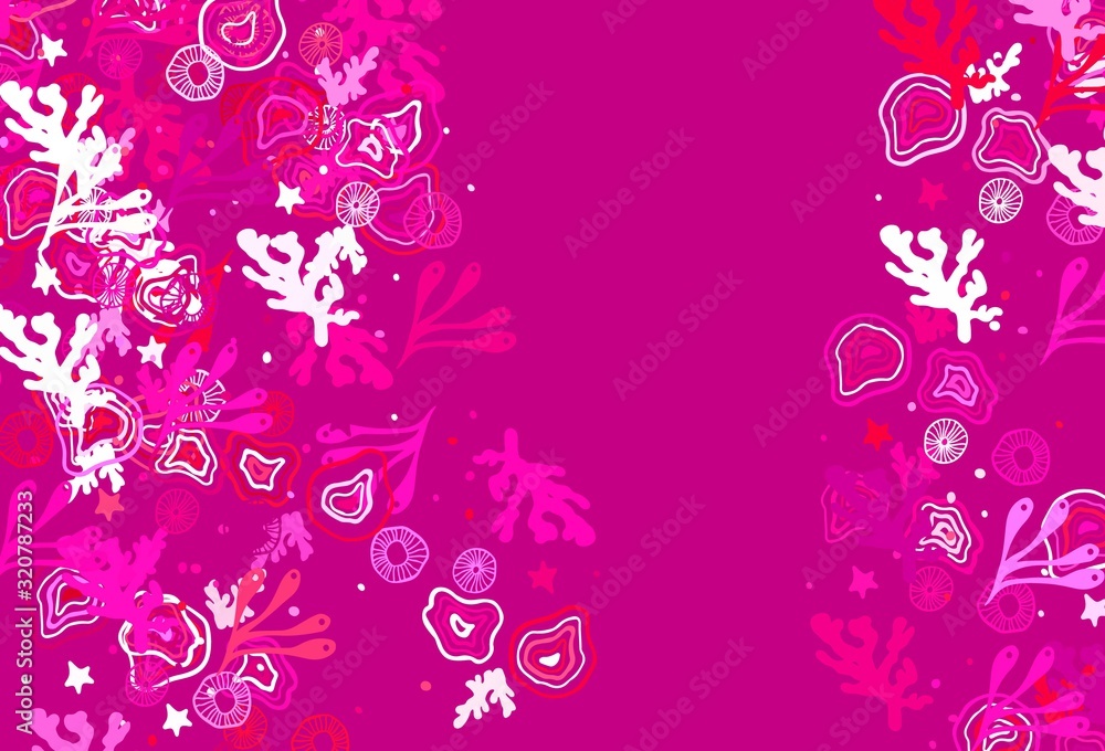 Light Purple, Pink vector backdrop with memphis shapes. Light Purple, Pink vector backdrop with memphis shapes.