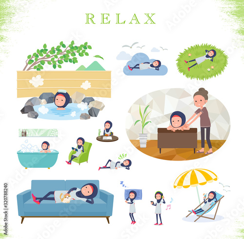 flat type Arab women White Sportswear_relax