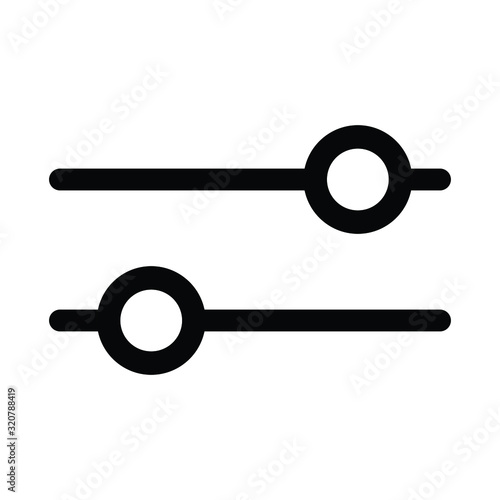 filter icon - black vector sign